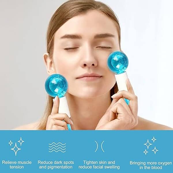 wishstream Beauty Ice Roller Globes Facial Roller Cold Skin Massagers 3 - LXINDIA.COM