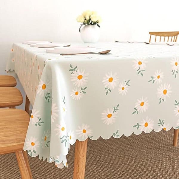 wolpin Polyvinyl Chloride Pvc Dining Rectangular Table Cover2 - LXINDIA.COM