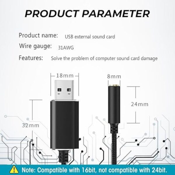 ‎Verilux USB Sound Card USB to 3.5mm Jack USB Audio Adapter1 - LXINDIA.COM