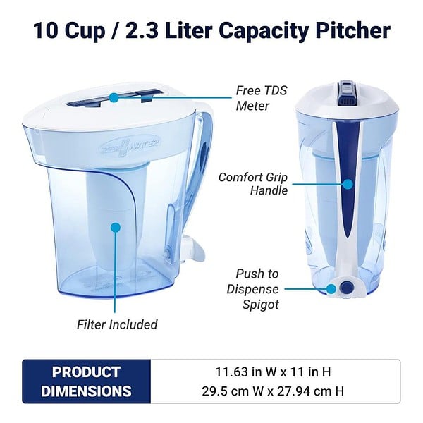 10 Cup Pitcher with Free Water Quality Meter2 - LXINDIA.COM