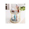 2 Tier Gold Metal Countertop Organizer - LXINDIA.COM