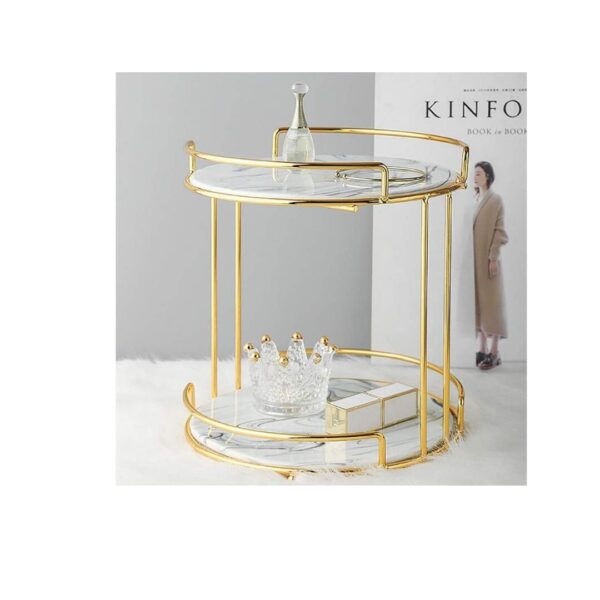 2 Tier Gold Metal Countertop Organizer B - LXINDIA.COM