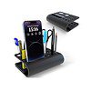 3 Lines Acrylic Tiny Twist Pen and Pencil Holder with phone stand Black - LXINDIA.COM