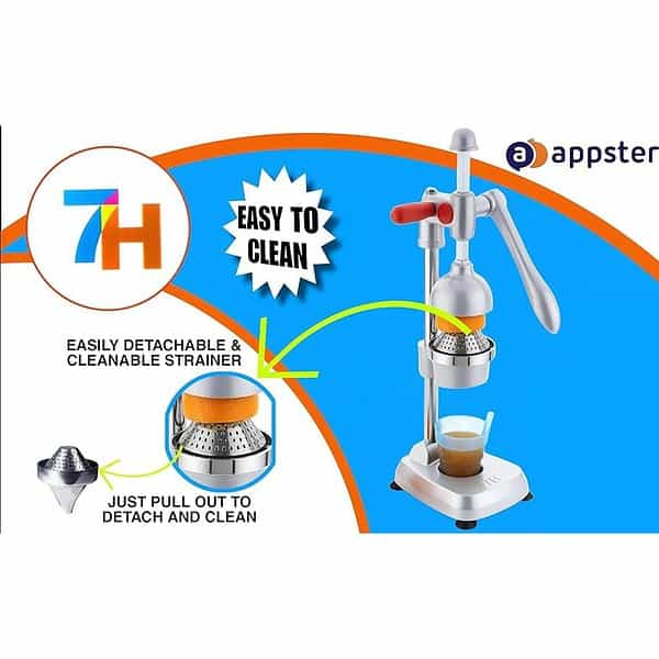 7H Hand Press Juicer Machine Heavy Duty Citrus Manual Juicer C - LXINDIA.COM