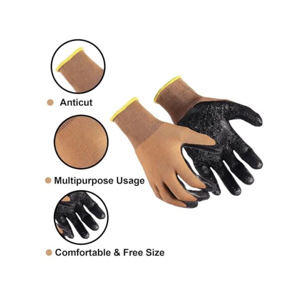 7Shield Multipurpose Nylon Cut Resistance PU Nitrile Coating Work Safety Glove A - LXINDIA.COM