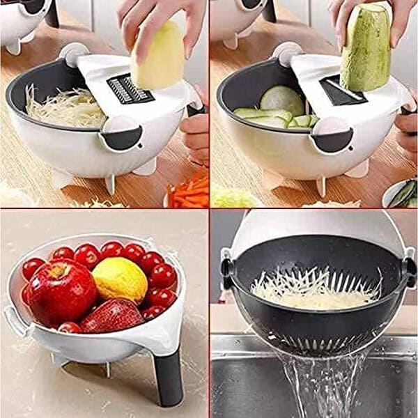 9 in 1 Multifunctional Rotate Vegetable Cutter C - LXINDIA.COM