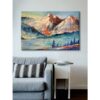 999STORE mountain with river view modern art Canvas Painting 18X30 Inches - LXINDIA.COM