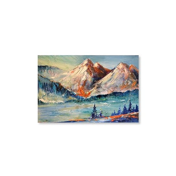 999STORE mountain with river view modern art Canvas Painting 18X30 Inches 2 - LXINDIA.COM