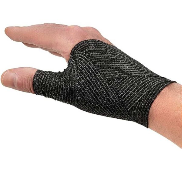 A TAPE Cohesive Crepe Bandage Black Pack of 2 1 - LXINDIA.COM