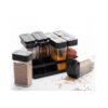 AACHEN 8 Pcs Sets Airtight Masala Box For KitchenBlack - LXINDIA.COM