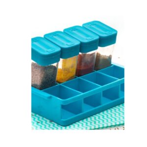 AACHEN 8 Pcs Sets Airtight Masala Box For KitchenBlue - LXINDIA.COM