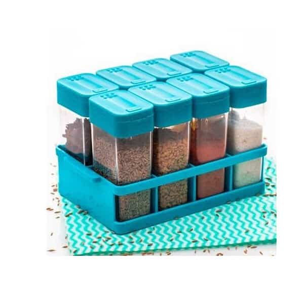 AACHEN 8 Pcs Sets Airtight Masala Box For KitchenBlue a - LXINDIA.COM