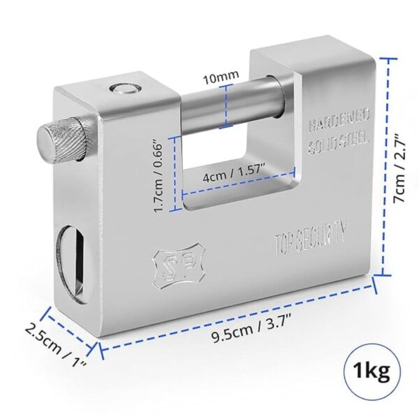 ABOUT SPACE Heavy Duty Padlock with 4 Keys 1 kg Hardened Steel Security Padlock 1 - LXINDIA.COM