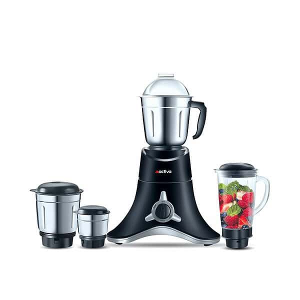 ACTIVA ABS Super Chef 900 Watts Mixer Grinder With 4 Jars Black - LXINDIA.COM