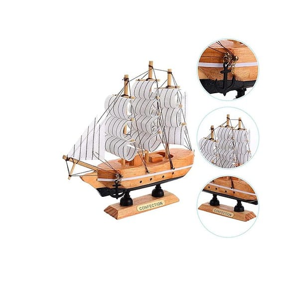 ADA Handicraft Wooden Beautiful Antique Decorative Wooden Sailing Ship Showpiece A - LXINDIA.COM