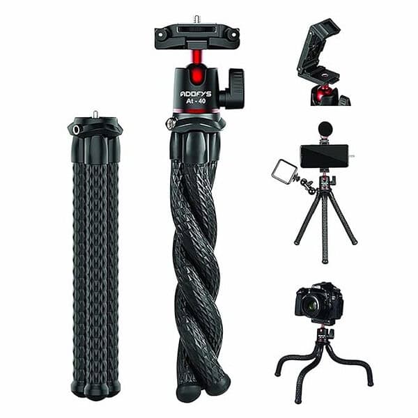 ADOFYS AT 40 Flexible Gorillapod Tripod with Heavy Duty Smartphone Stand - LXINDIA.COM