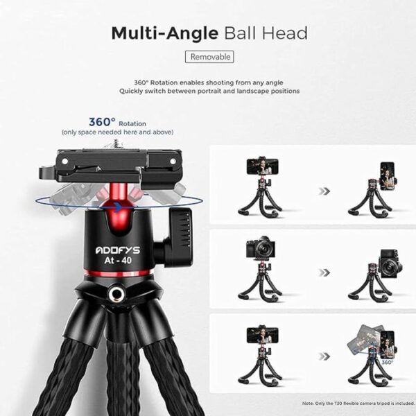 ADOFYS AT 40 Flexible Gorillapod Tripod with Heavy Duty Smartphone Stand1 - LXINDIA.COM