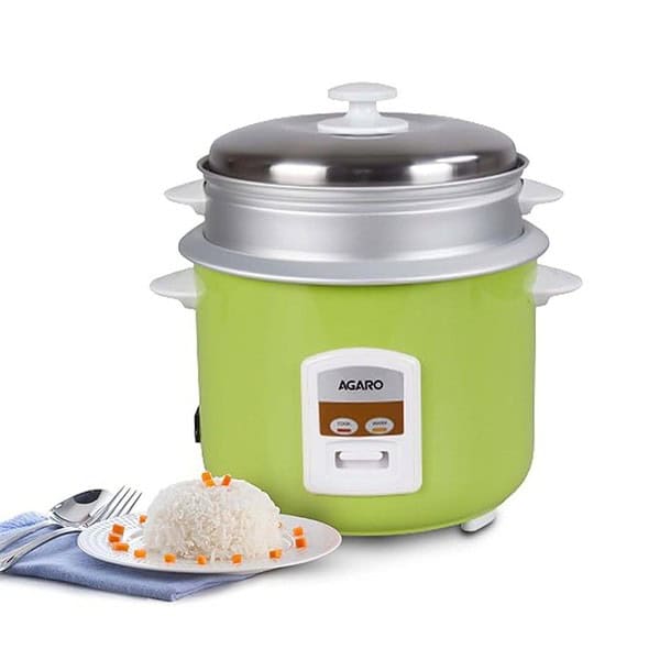 AGARO Marvel Electric Rice Cooker 1.8L 700W Green 1 - LXINDIA.COM