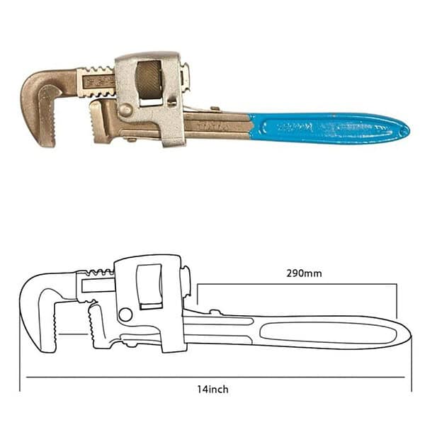 AGRICO TATA Stilson Type Pipe Wrench Size 14Inch or 350 mm3 - LXINDIA.COM