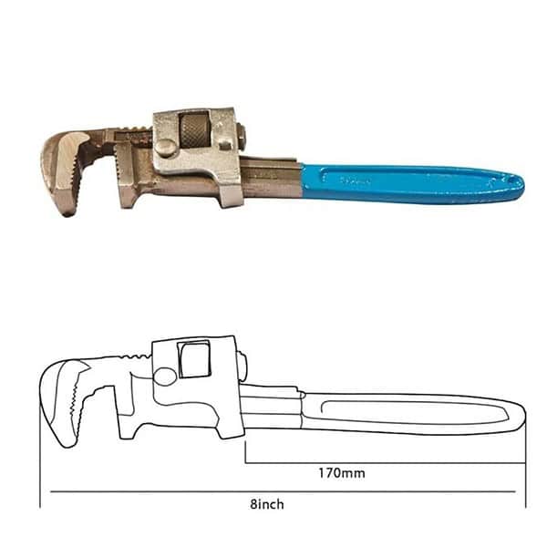 AGRICO TATA Stilson Type Pipe Wrench Size 8inch or 200mm3 - LXINDIA.COM