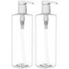 AIR O MATIC Liquid Soap and Shampoo Dispenser 500ml Each Transparent Pack of 2 - LXINDIA.COM