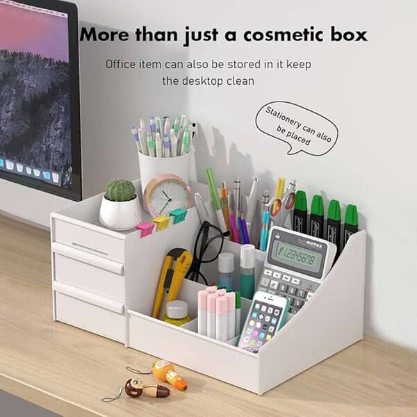 ALOXE Cosmetic Organizer Box white 2 - LXINDIA.COM