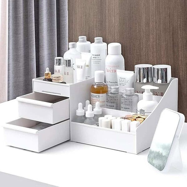 ALOXE Cosmetic Organizer Box white 3 - LXINDIA.COM