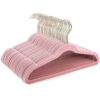 ANH MART Non Slip Velvet Hangers 6 Peach - LXINDIA.COM