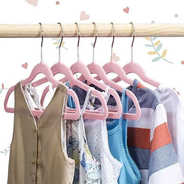 ANH MART Non Slip Velvet Hangers 6 Peach 3 - LXINDIA.COM