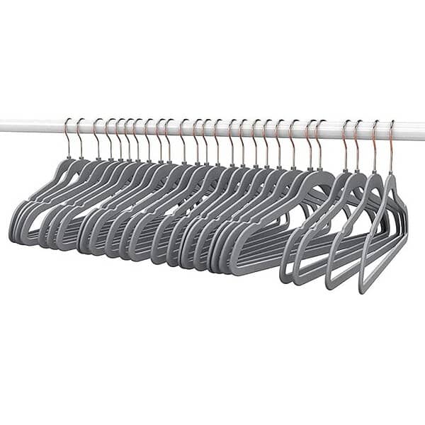 ANH MART Non Slip Velvet Hangers 6 Pieces Grey 1 - LXINDIA.COM