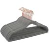 ANH MART Non Slip Velvet Hangers 6 Pieces Grey - LXINDIA.COM