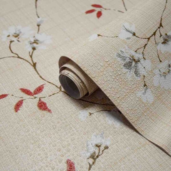 ANNA CREATIONS Self Adhesive Peel Stick Beige Cherry Floral Wallpaper 45 x 304 cm 1 - LXINDIA.COM