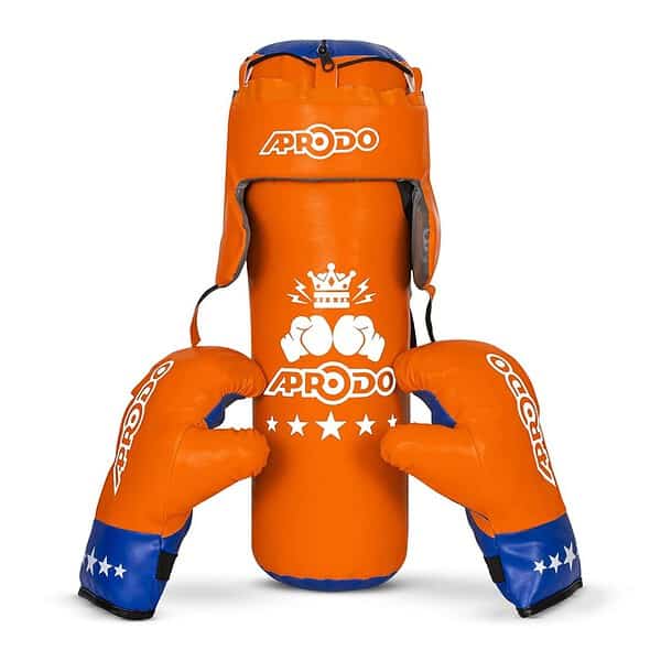 APRODO Kids Boxing Kit Set Pack of 4 Orange And Blue - LXINDIA.COM