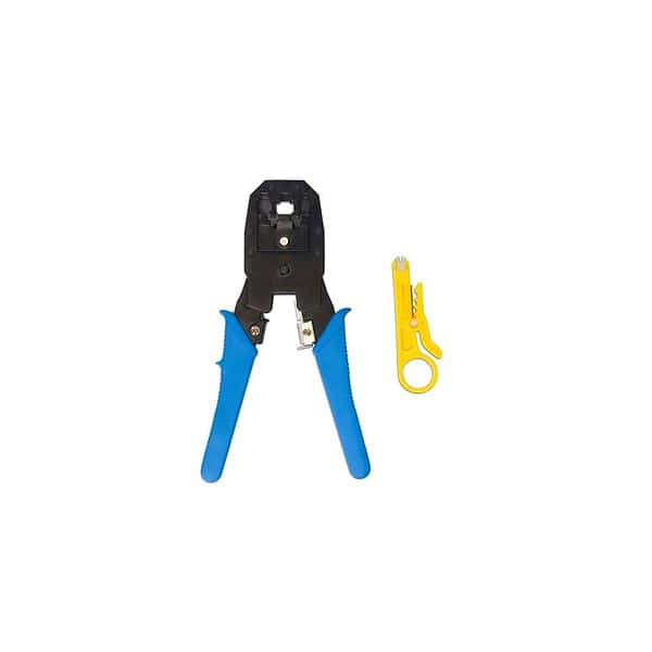 AQBP 3 IN 1 Crimping Tool Kit with RJ45 RJ11 Network Lan Cable Tester With 25 ConnectorA - LXINDIA.COM