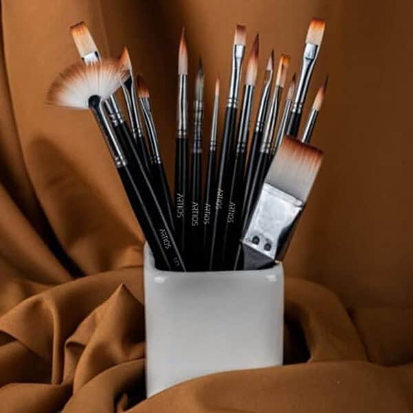 ARTIOS Handmade Professional Artist Painting Brush Set 15 Assorted Brushes2 1 - LXINDIA.COM