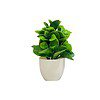 ATEVON Cotton White Pot Artificial Flower Plants - LXINDIA.COM