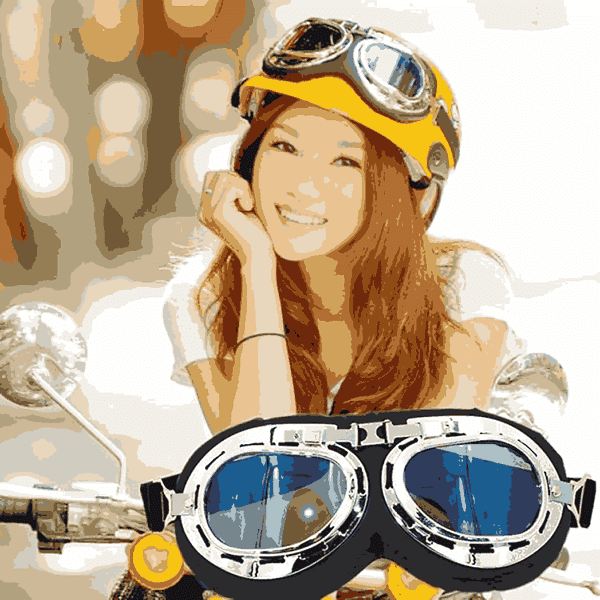 AUTOPOWERZ Motorcycle Eye Protection Glasses Goggle Yellow2 - LXINDIA.COM