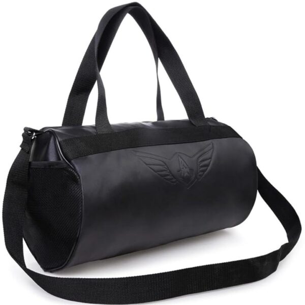 AUXTER Polyester 23cms Black Leatherette Gym Bag - LXINDIA.COM