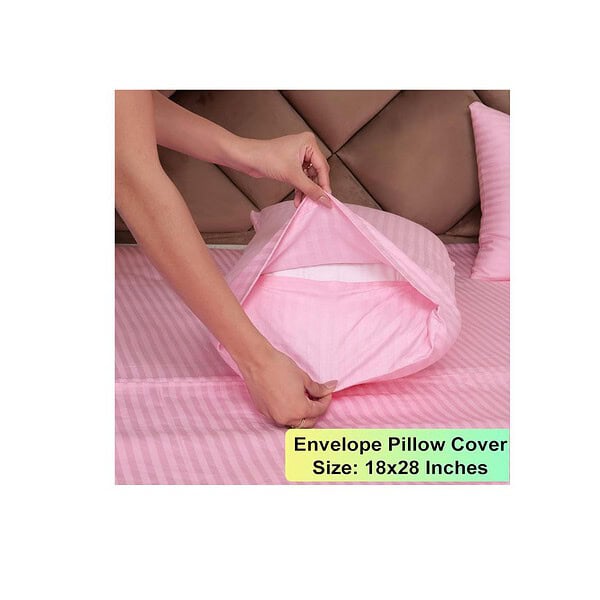 AVI 300 TC Cotton California King Size BedsheetPink B - LXINDIA.COM