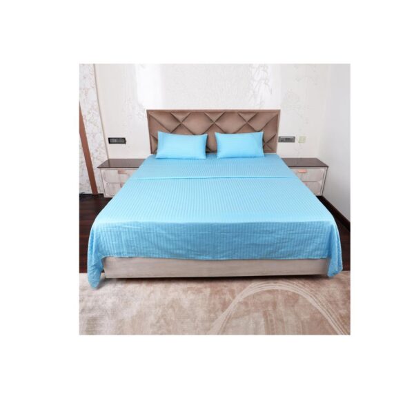 AVI 300 TC Cotton California King Size BedsheetTurquoise Blue - LXINDIA.COM