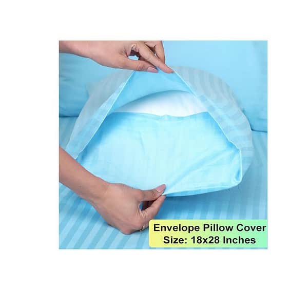 AVI 300 TC Cotton California King Size BedsheetTurquoise Blue B - LXINDIA.COM