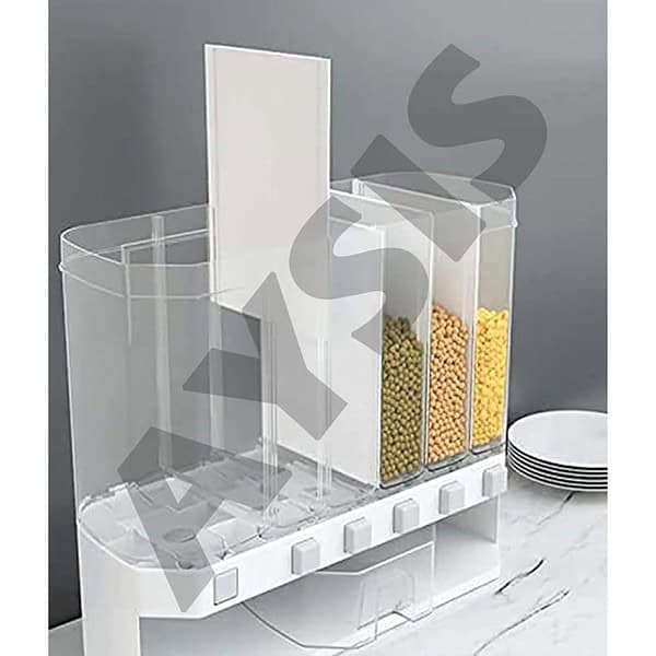 AYSIS Wall Mounted Cereal Food Dispenser For Kitchen 6 Grid Dry Food Dispenser 3 - LXINDIA.COM