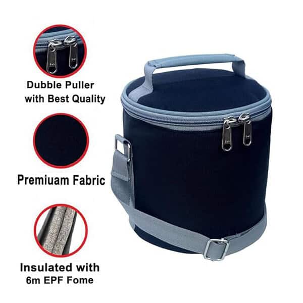 Aafeen Polyurethane Black PU Lunch Bag 3 - LXINDIA.COM