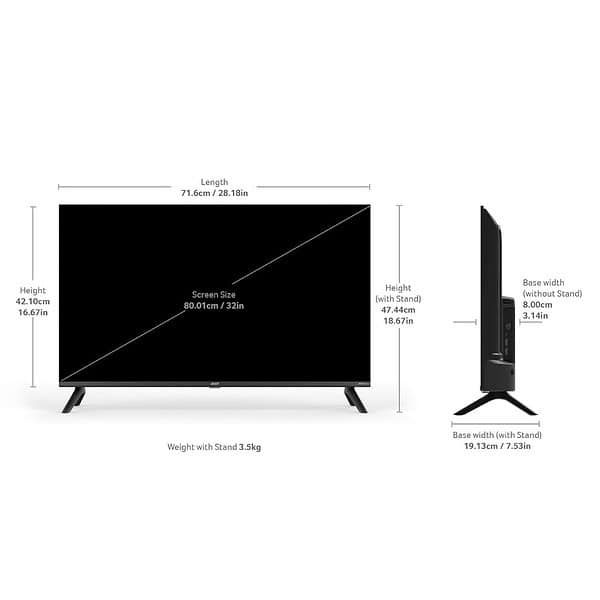 Acer 80 cm 32 inches Pro Series HD Ready Smart LED Google TV AR32HDIGU2841AT Black3 - LXINDIA.COM