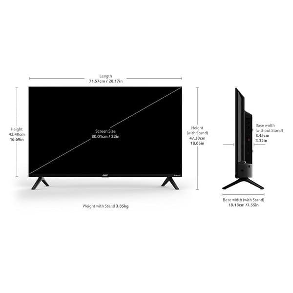 Acer 80 cm 32 inches V Pro Series HD Ready Smart QLED Google TV AR32QDXGU2841AT Black2 - LXINDIA.COM