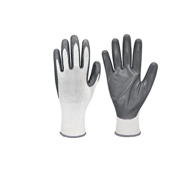 Adaamya 05 pair Reusable Industrial Hand Gloves White aand Grey - LXINDIA.COM