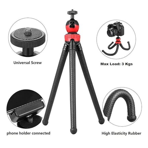 Adofys Flexible Gorillapod Tripod with 360° Rotating Ball Head Tripod1 - LXINDIA.COM