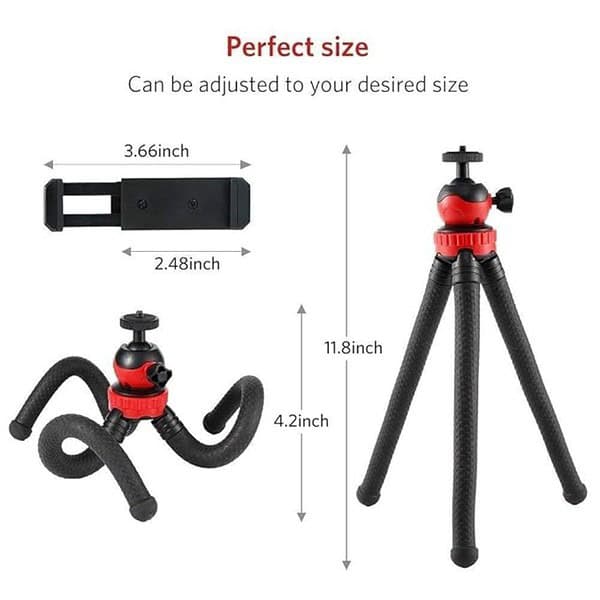 Adofys Flexible Gorillapod Tripod with 360° Rotating Ball Head Tripod2 - LXINDIA.COM