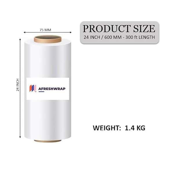 Afreshwrap Films Transparent 24 INCH wrap Roll Multipurpose use 24 Inch Pack of 2 1 - LXINDIA.COM