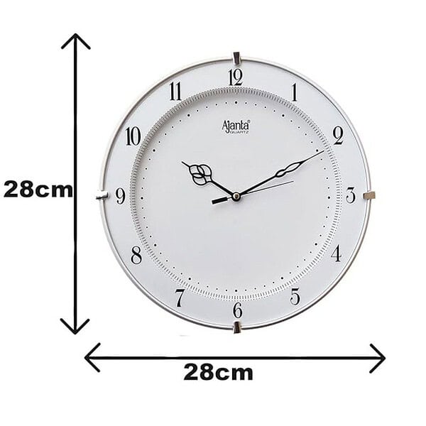 Ajanta Plastic Abstract Wall Clock White 1 - LXINDIA.COM